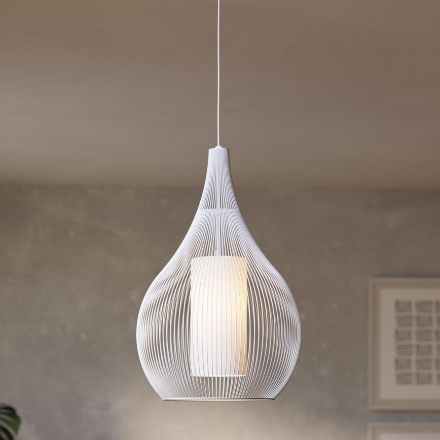 Eglo - Lampadario a sospensione con filo 1xE27/40W/230V bianco