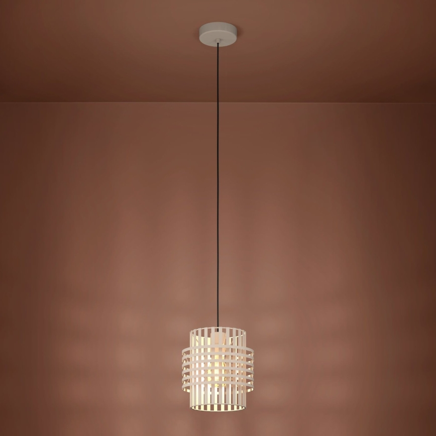 Eglo - Lampadario a sospensione con filo 1xE27/40W/230V diametro 21 cm color crema
