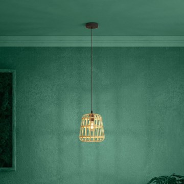 Eglo - Lampadario a sospensione con filo 1xE27/40W/230V diametro 24 cm bambù