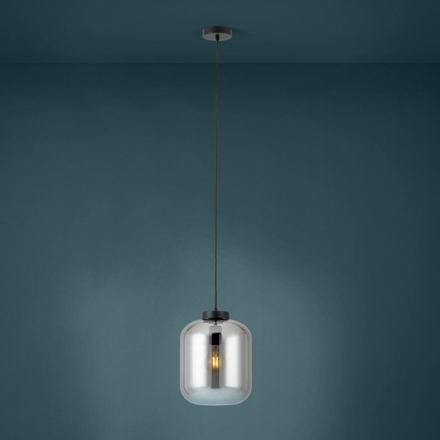 Eglo - Lampadario a sospensione con filo 1xE27/40W/230V diametro 25 cm fumé