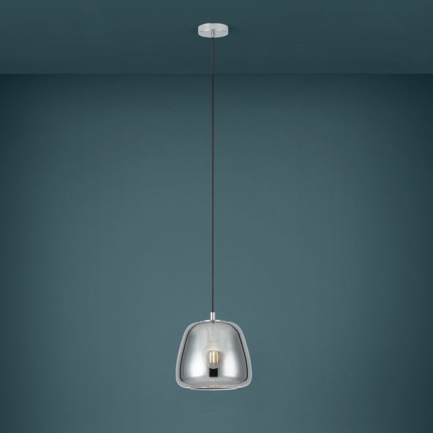 Eglo - Lampadario a sospensione con filo 1xE27/40W/230V diametro 26 cm fumé