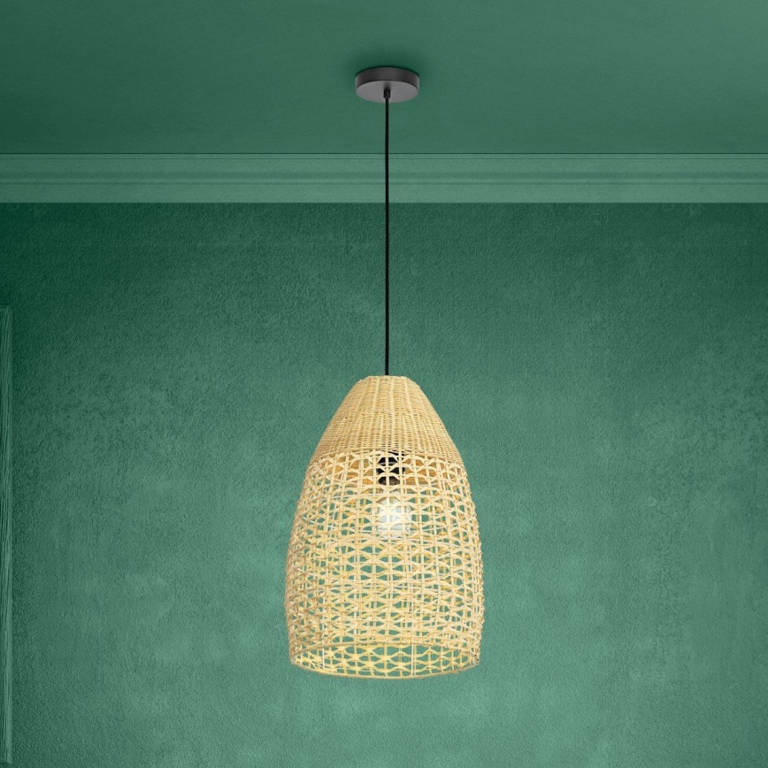 Eglo - Lampadario a sospensione con filo 1xE27/40W/230V diametro 35 cm bambù
