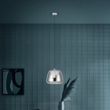 Eglo - Lampadario a sospensione con filo 1xE27/40W/230V diametro 35 cm fumé