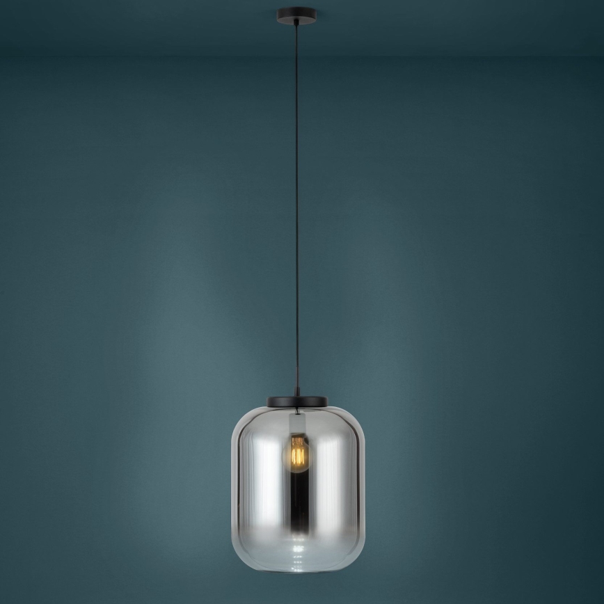 Eglo - Lampadario a sospensione con filo 1xE27/40W/230V diametro 35 cm fumé