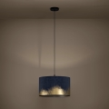 Eglo - Lampadario a sospensione con filo 1xE27/40W/230V diametro 38 cm blu/oro