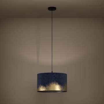 Eglo - Lampadario a sospensione con filo 1xE27/40W/230V diametro 38 cm blu/oro
