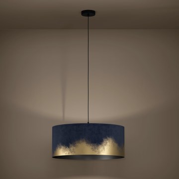 Eglo - Lampadario a sospensione con filo 1xE27/40W/230V diametro 53 cm blu/oro