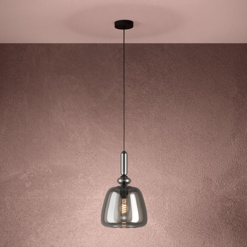 Eglo - Lampadario a sospensione con filo 1xE27/40W/230V fumé