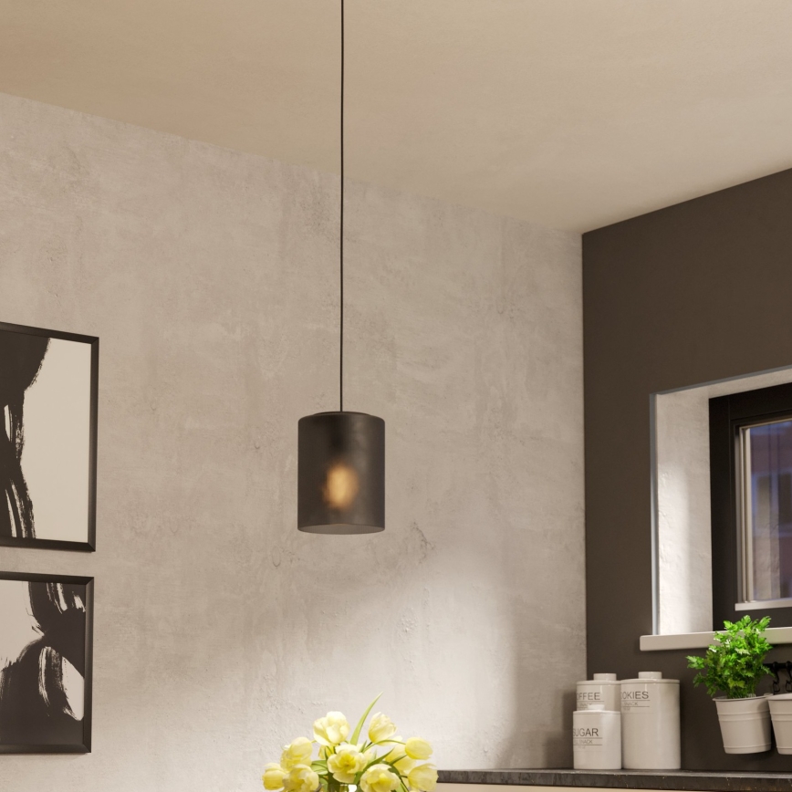 Eglo - Lampadario a sospensione con filo 1xE27/40W/230V grigio
