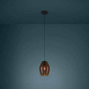Eglo - Lampadario a sospensione con filo 1xE27/40W/230V marrone