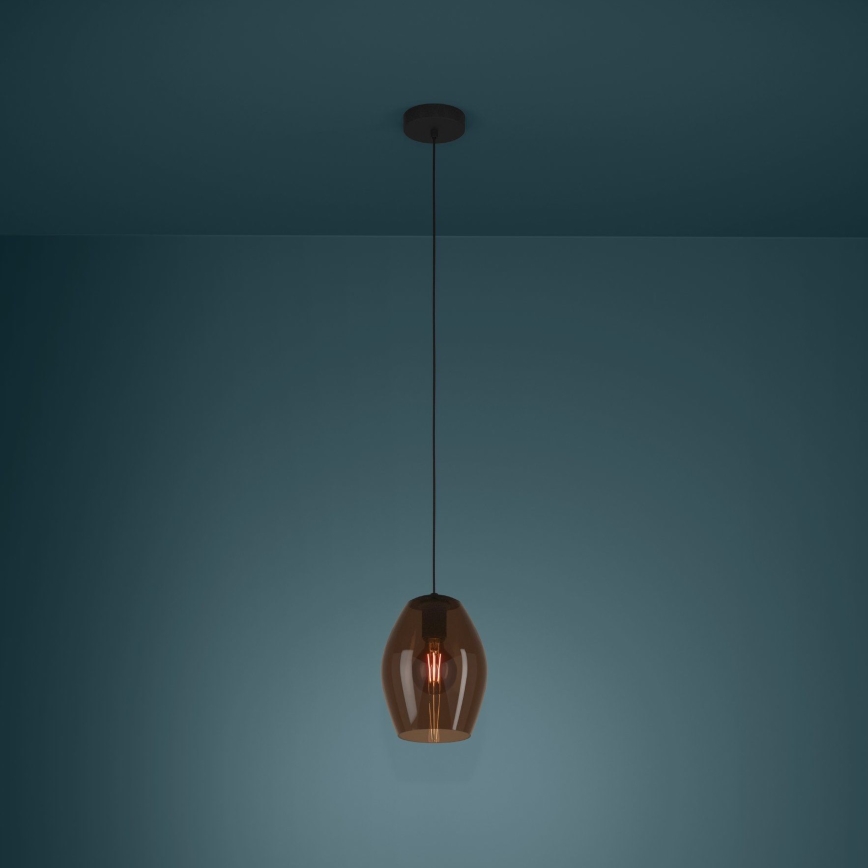Eglo - Lampadario a sospensione con filo 1xE27/40W/230V marrone