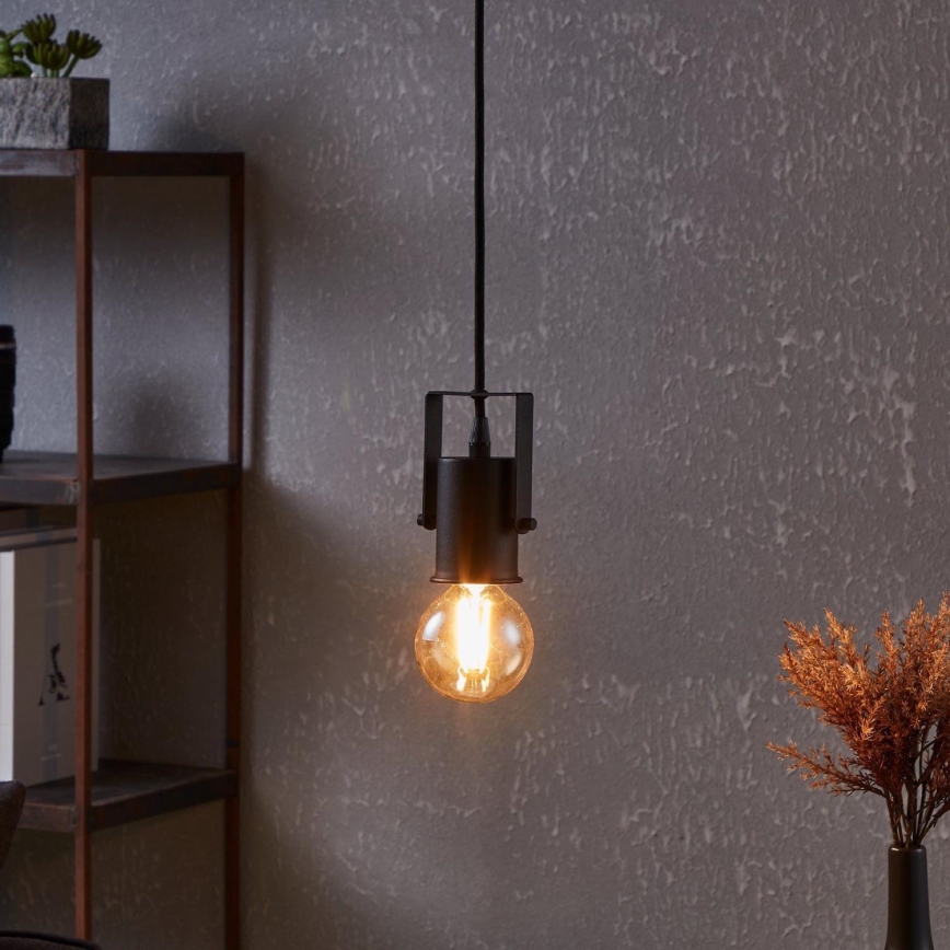 Eglo - Lampadario a sospensione con filo 1xE27/40W/230V nero
