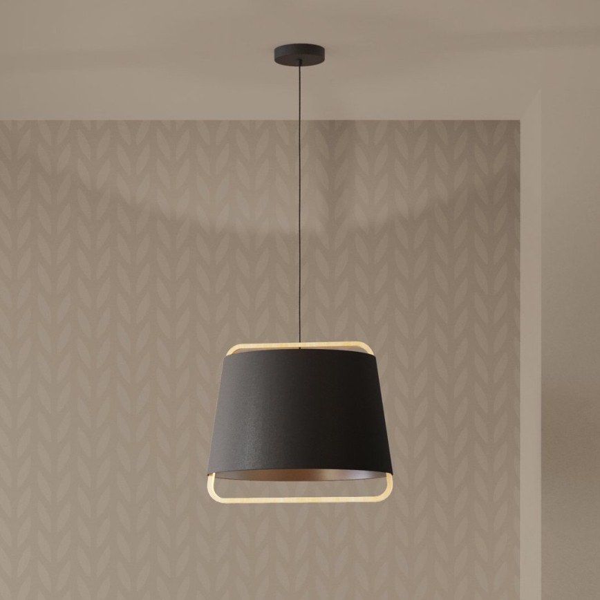 Eglo - Lampadario a sospensione con filo 1xE27/40W/230V nero