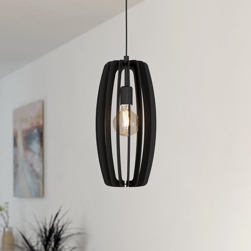 Eglo - Lampadario a sospensione con filo 1xE27/40W/230V nero