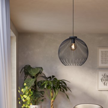 Eglo - Lampadario a sospensione con filo 1xE27/40W/230V nero