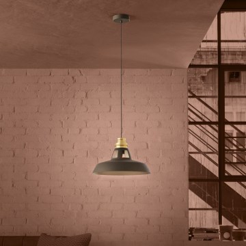 Eglo - Lampadario a sospensione con filo 1xE27/40W/230V nero/oro