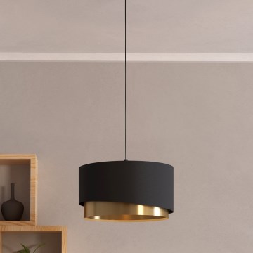 Eglo - Lampadario a sospensione con filo 1xE27/40W/230V nero/oro