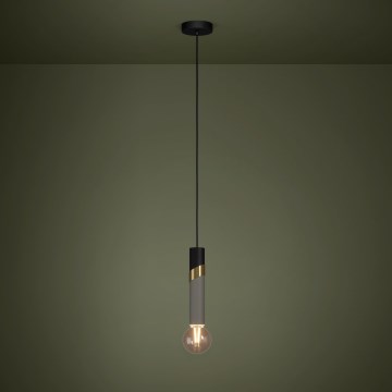 Eglo - Lampadario a sospensione con filo 1xE27/40W/230V nero/oro