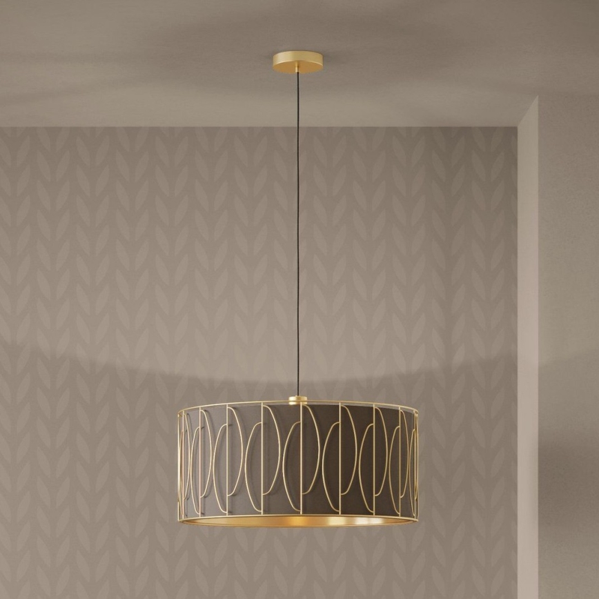 Eglo - Lampadario a sospensione con filo 1xE27/40W/230V oro/marrone