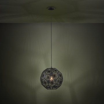 Eglo - Lampadario a sospensione con filo 1xE27/60W/230V diametro 41 cm nero
