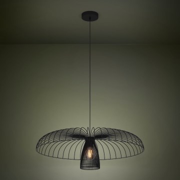 Eglo - Lampadario a sospensione con filo 1xE27/60W/230V diametro 77 cm nero