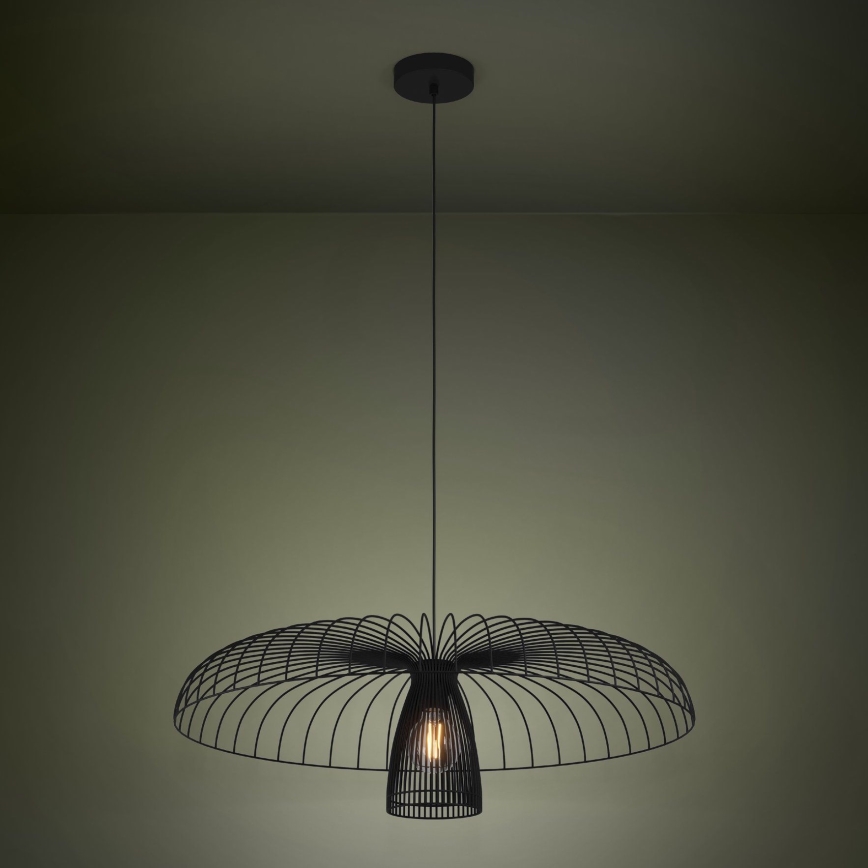 Eglo - Lampadario a sospensione con filo 1xE27/60W/230V diametro 77 cm nero