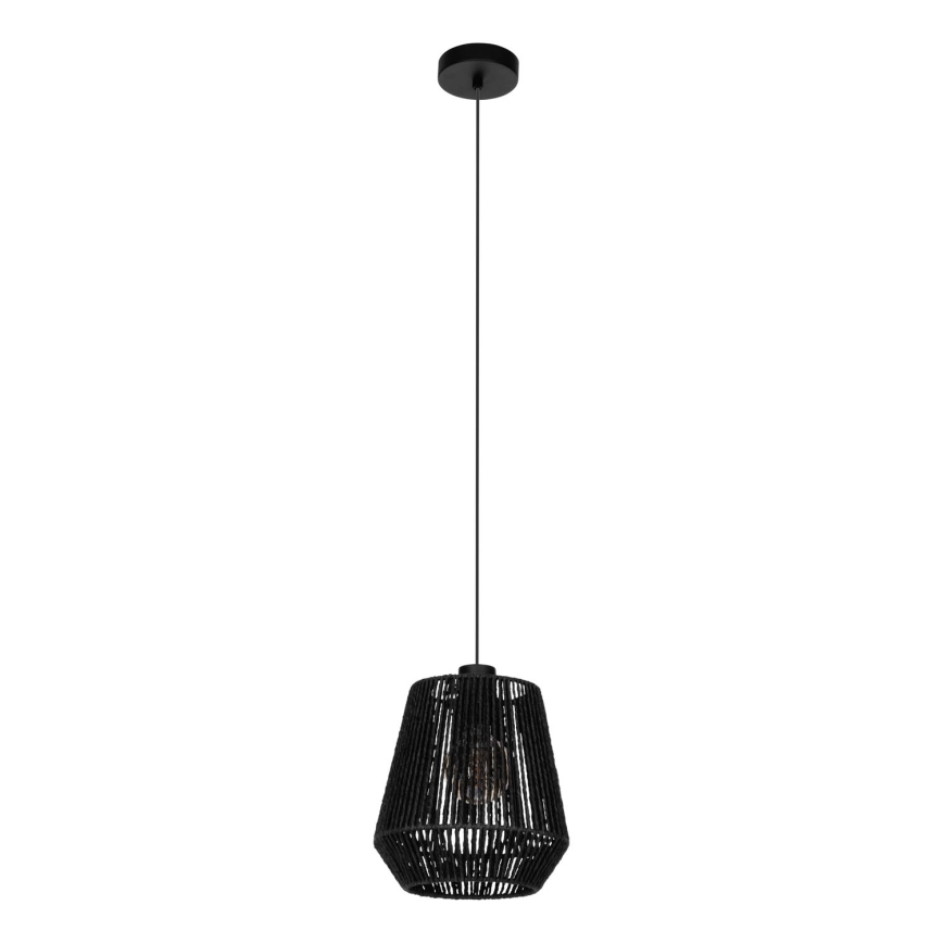 Eglo - Lampadario a sospensione con filo 1xE27/60W/230V nero