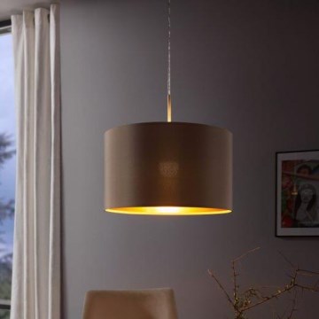Eglo - Lampadario a sospensione con filo 1xE27/60W/230V taupe