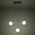 Eglo - Lampadario a sospensione con filo 3xE14/40W/230V oro/nero