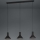 Eglo - Lampadario a sospensione con filo 3xE27/28W/230V nero