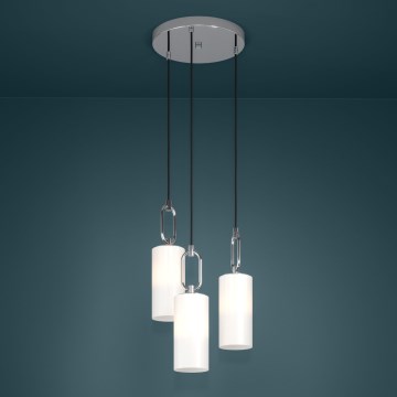 Eglo - Lampadario a sospensione con filo 3xE27/40W/230V cromo lucido
