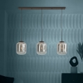 Eglo - Lampadario a sospensione con filo 3xE27/40W/230V fumé