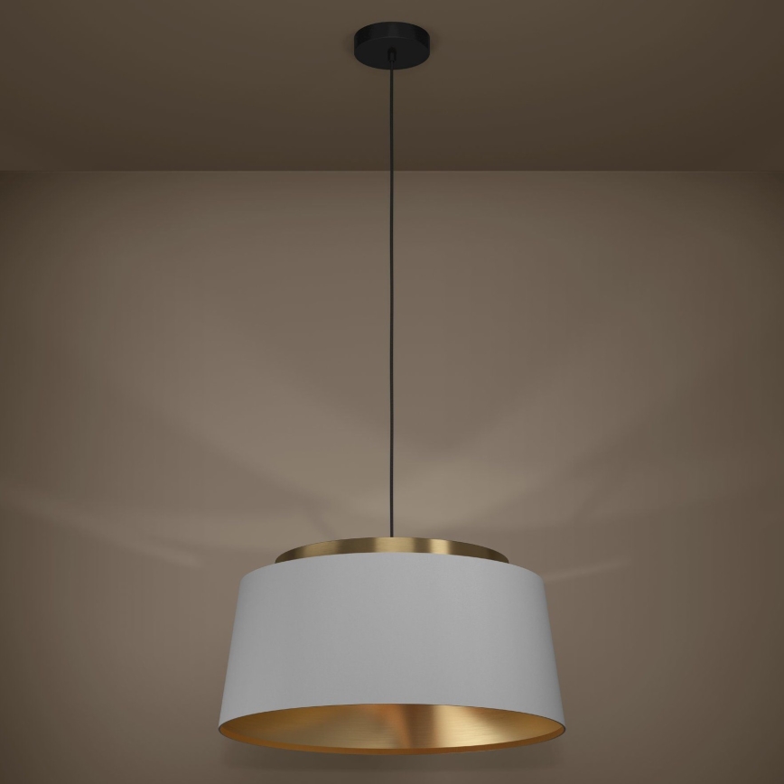 Eglo - Lampadario a sospensione con filo 3xE27/40W/230V grigio/oro
