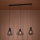 Eglo - Lampadario a sospensione con filo 3xE27/40W/230V nero