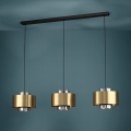 Eglo - Lampadario a sospensione con filo 3xE27/40W/230V oro