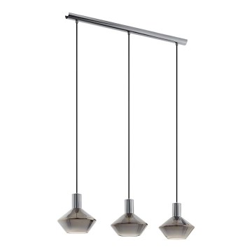 Eglo - Lampadario a sospensione con filo 3xE27/60W/230V
