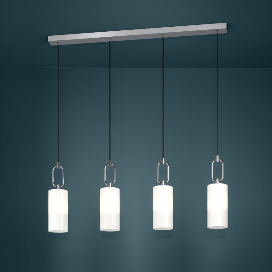 Eglo - Lampadario a sospensione con filo 4xE27/40W/230V cromo lucido