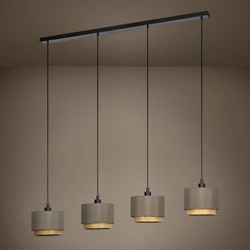 Eglo - Lampadario a sospensione con filo 4xE27/40W/230V marrone