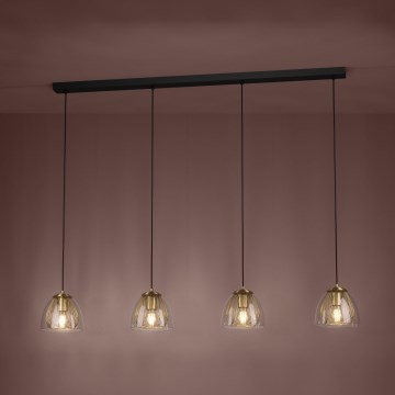 Eglo - Lampadario a sospensione con filo 4xE27/40W/230V oro