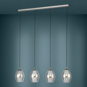 Eglo - Lampadario a sospensione con filo 4xE27/60W/230V fumé
