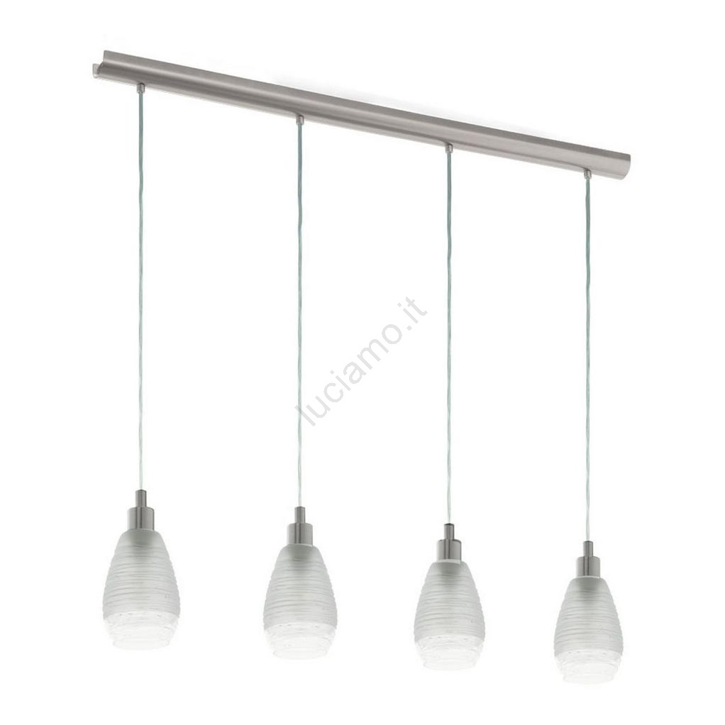 Eglo Lampada a sospensione Barnstaple, lampada vintage a 3 luci in stile industriale, lampada a sospensione retrò in acciaio con finitura zincata usata, patina marrone, nero, portalampada E27