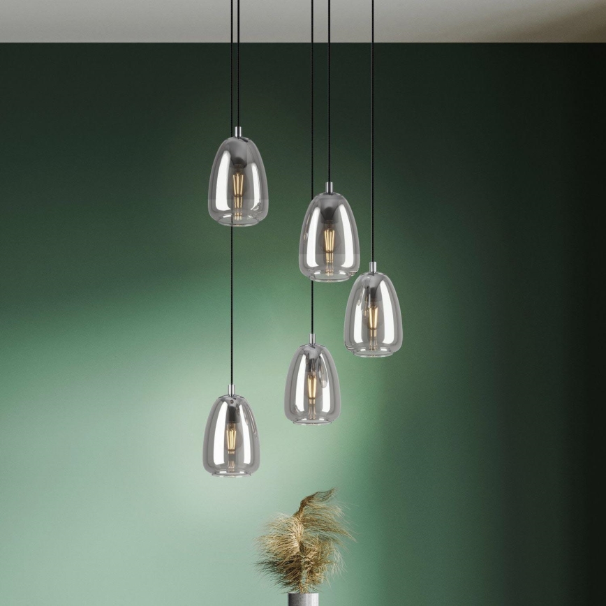 Eglo - Lampadario a sospensione con filo 5xE27/40W/230V