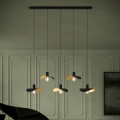 Eglo - Lampadario a sospensione con filo 5xE27/40W/230V nero/oro