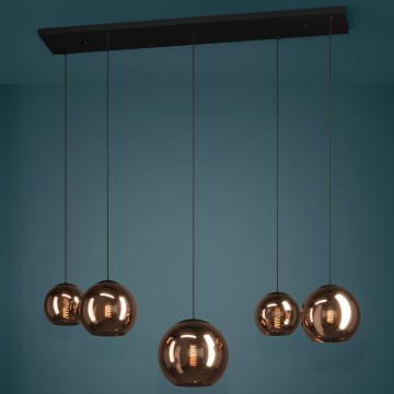 Eglo - Lampadario a sospensione con filo 5xE27/40W/230V rame