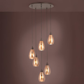 Eglo - Lampadario a sospensione con filo 6xE27/60W/230V