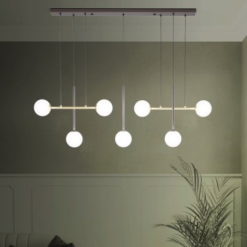 Eglo - Lampadario a sospensione con filo 7xE14/40W/230V oro/nero