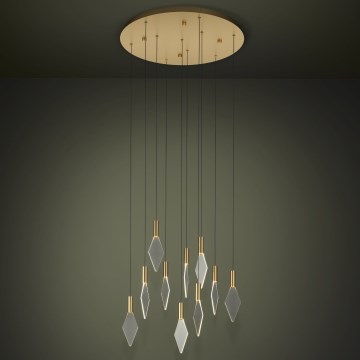 Eglo - Lampadario a sospensione con filo LED dimmerabile 10xLED/3W/230V 3000K diametro 58 cm oro