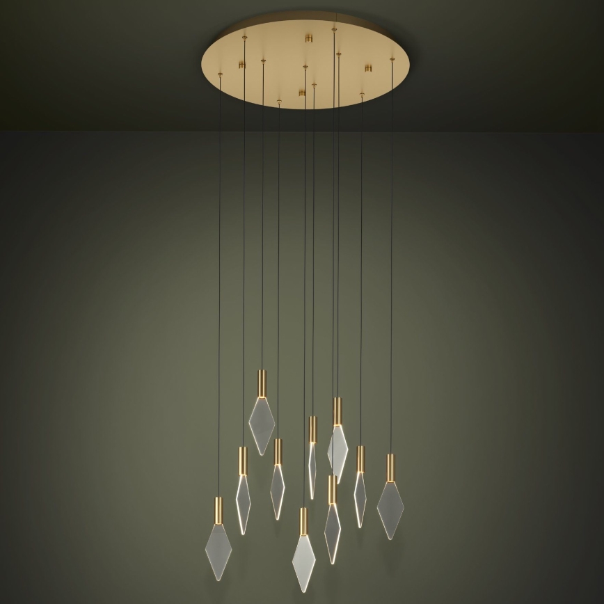 Eglo - Lampadario a sospensione con filo LED dimmerabile 10xLED/3W/230V 3000K diametro 58 cm oro