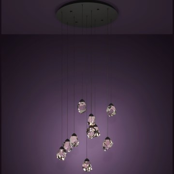 Eglo - Lampadario a sospensione con filo LED dimmerabile 10xLED/3W/230V 3000K nero/limpido