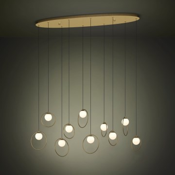 Eglo - Lampadario a sospensione con filo LED dimmerabile 10xLED/3W/230V 3000K oro